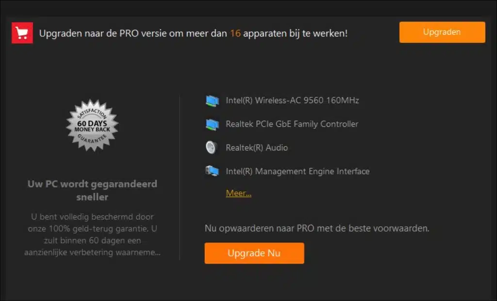 Opdringerige meldingen en upsell