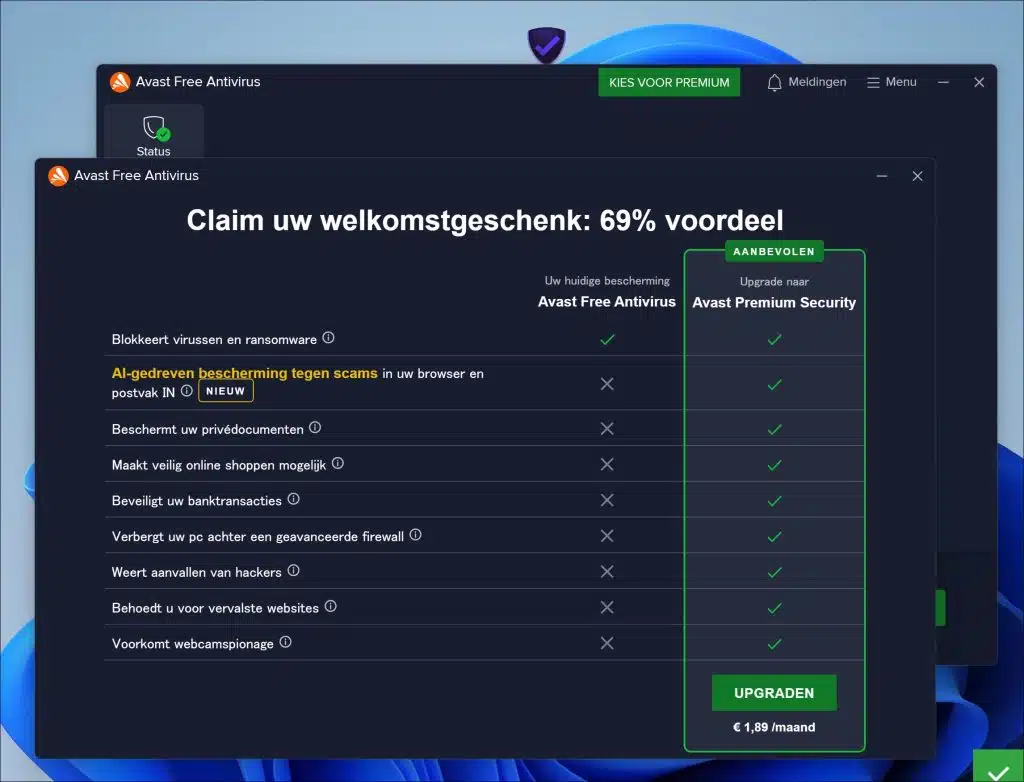 avast premium reclame